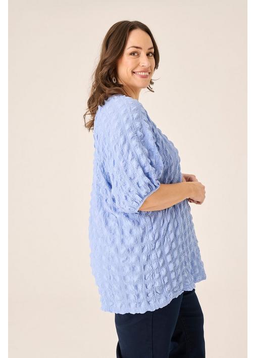 BLUE TEXTURED TOP - XL - Baby Blue | MILADYS