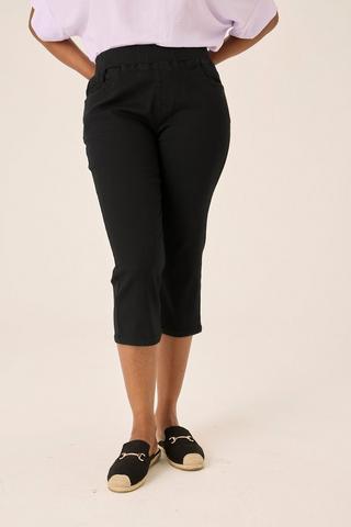 PULL ON CROPS STRAIGHTLEG BLACK