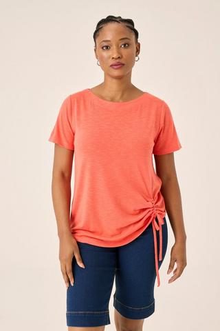 KNOT DETAIL TEE ORANGE