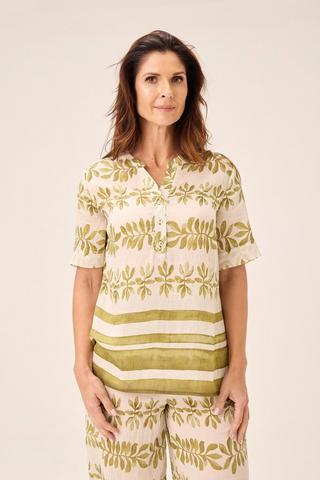 PRINTED HENLEY TOP