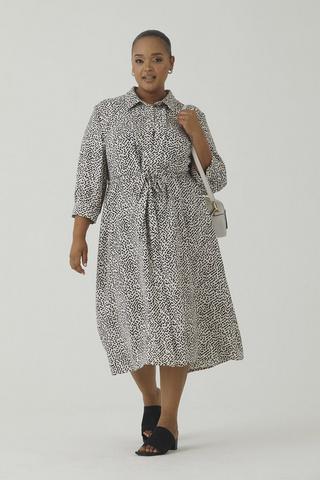 GEO PRINT SHIRT DRESS