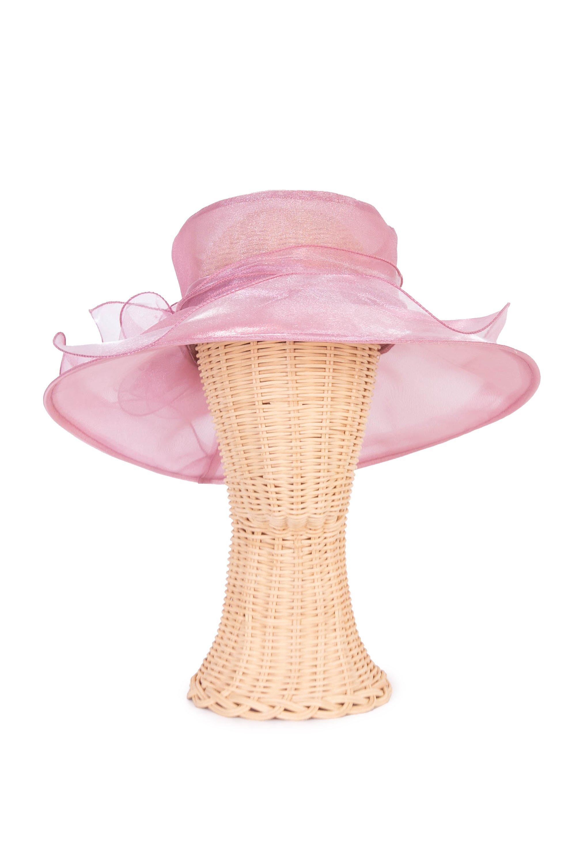FLOWER TRIM HAT BLUSH - NS - Blush Pink