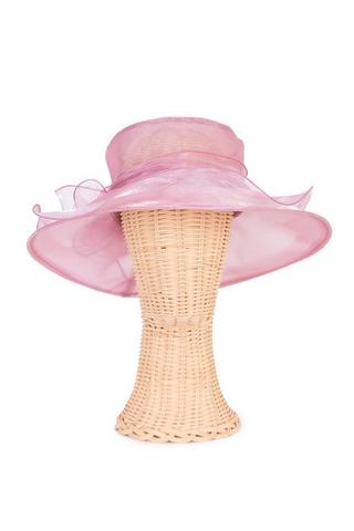 FLOWER TRIM HAT BLUSH