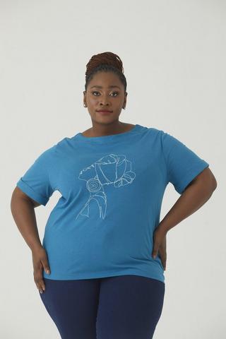 PLACEMENT PRINT TEE TEAL