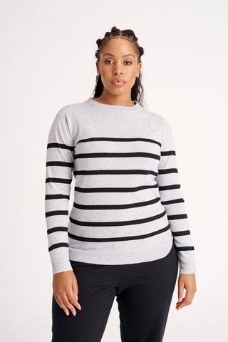 KNIT STRIPE PULLOVER