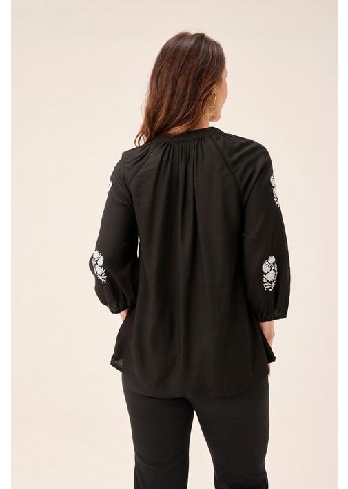 EMBROIDERED TOP BLACK - XL - Multi | MILADYS