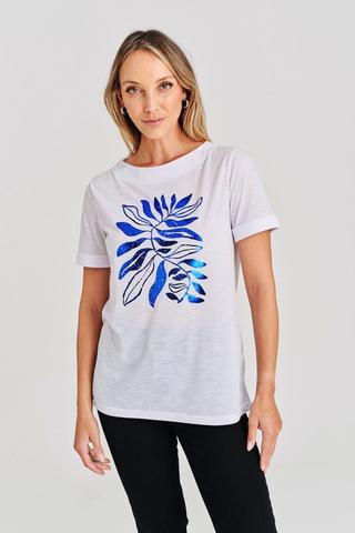 PLACEMENT PRINT TEE WHITE
