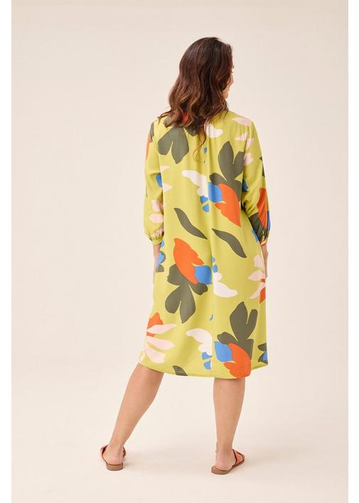 PRINTED SHIFT DRESS 3XL Grass Green MILADYS