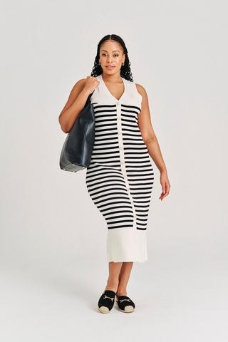 STRIPE KNIT DRESS