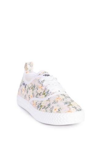 FLORAL LACE UP TAKKIES - Tomy