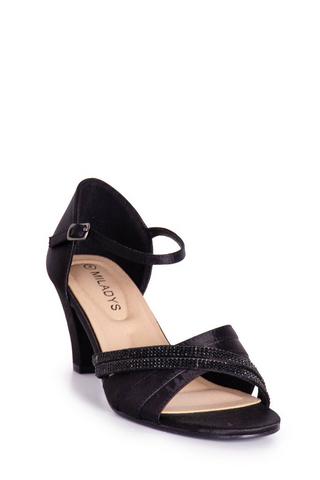 DIAMANTE HEELS BLACK