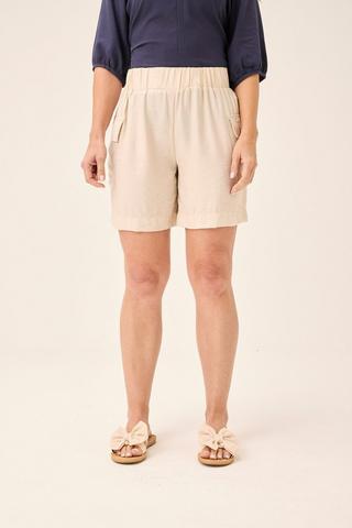 TEXTURED CARGO SHORTS STONE