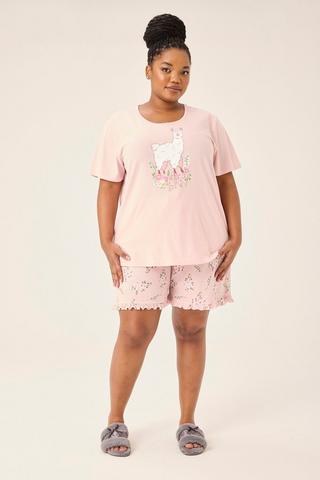 LLAMA SLEEP SET PINK