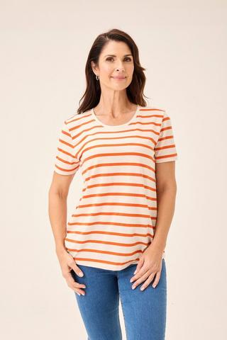 STRIPE TEE ORANGE