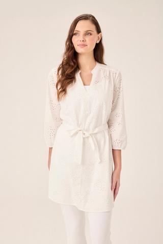 WHITE ANGLAISE TUNIC