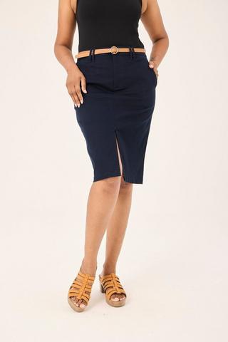 CHINO SKIRT NAVY