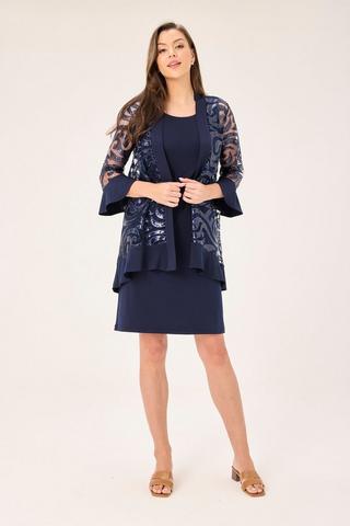 NAVY LAYERED DRESS