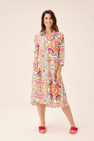 PRINTED SHIRT DRESS