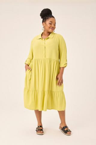 PEASANT DRESS LIME