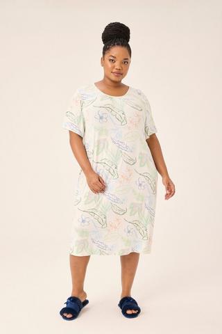 PRINTED SLEEP DRESS VISCOSE