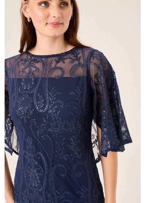 Navy Blue Miladys Formal Dresses EMBELLISHED DRESS NAVY M Navy MILADYS
