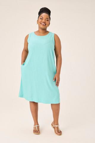 SHIFT DRESS AQUA