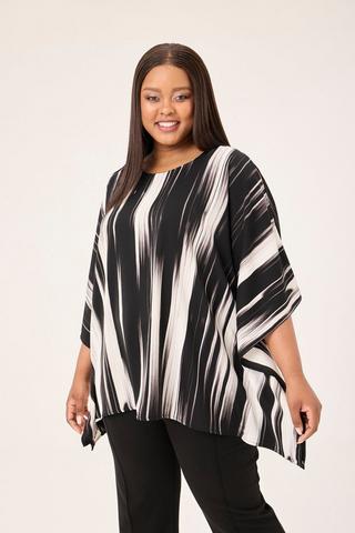 MONOCHROME BATWING TOP