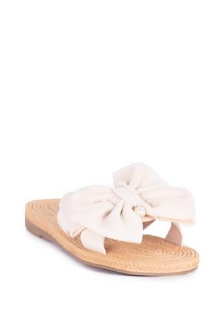 SLIP ON SANDAL BOW NUDE