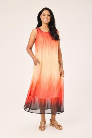 OMBRE TRAPEZE DRESS