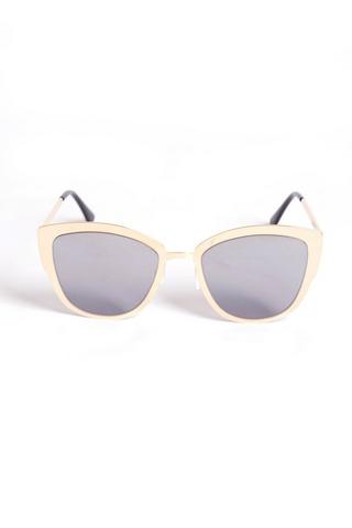 METALLIC OVAL SUNGLASSES