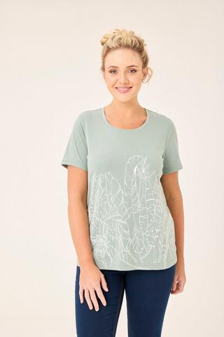 LEAF PRINT TEE