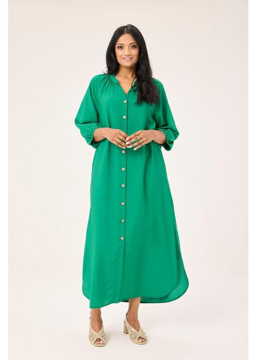 GREEN SHIRT DRESS - L - Grass Green | MILADYS