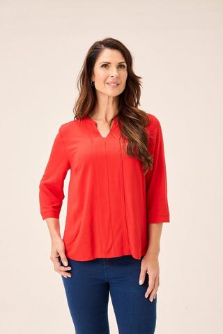 HENLEY TOP RED