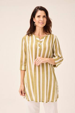 STRIPE HENLEY TUNIC