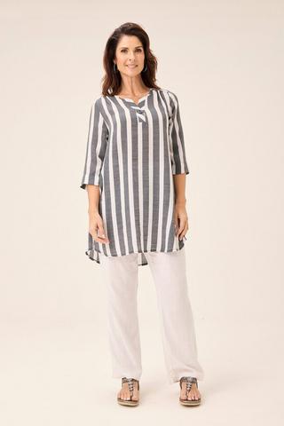 STRIPE HENLEY TUNIC