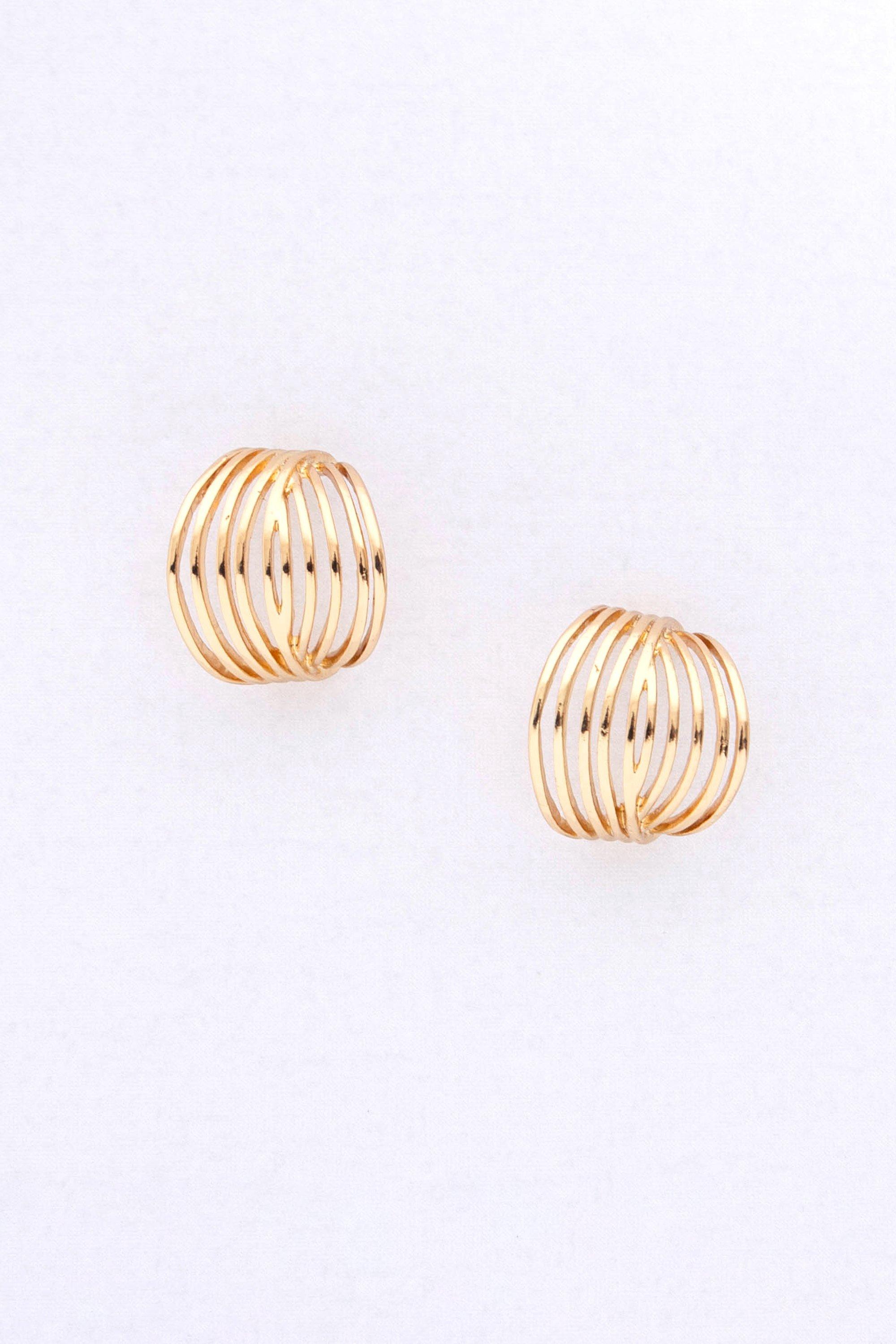 CHUNKY HOOP EARRINGS - 1 - Yellow Gold