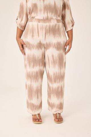 PRINTED WIDE LEG PANTS