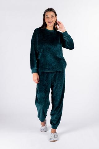 CORAL FLEECE SLEEP SET NAVY