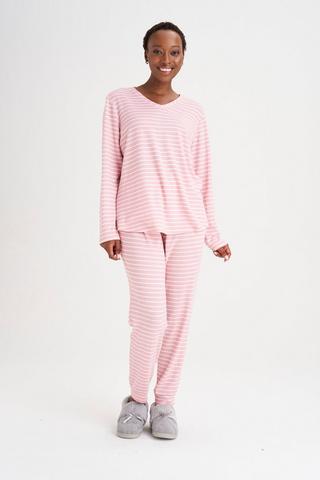 STRIPE SLEEP SET PINK