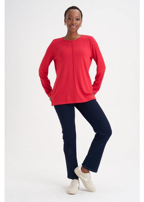 KNIT BOXY TOP RED - XXL - Chilli Red | MILADYS