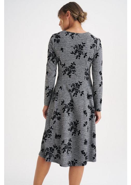 FLORAL FIT AND FLARE DRESS - M - Multi | MILADYS