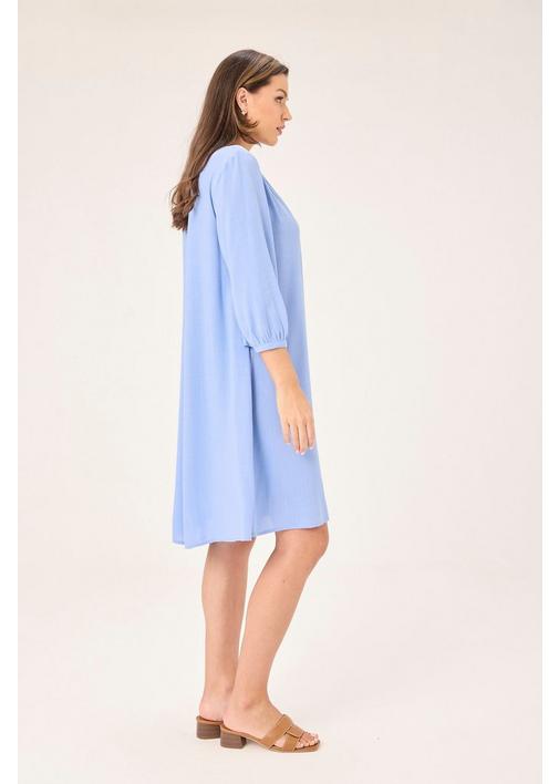 light blue shift dress Before You Say A Word Light Blue Linen Blend Mini Shift Dress