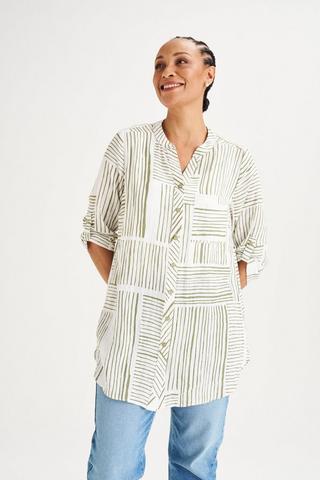 LONGER LENGTH PRINTED SHIRT
