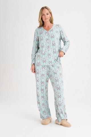 BUTTERFLY PRINT SUEDE SLEEP SET