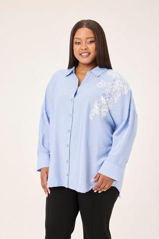 PINSTRIPE SHIRT BLUE