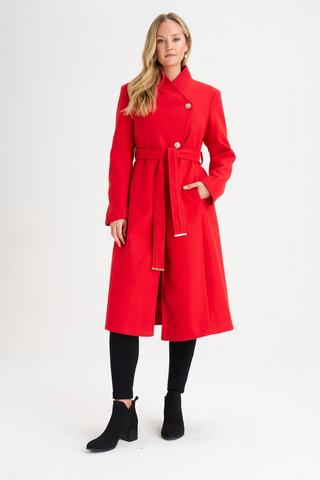 RED MELTON COAT