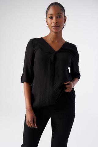 V-NECK TOP BLACK
