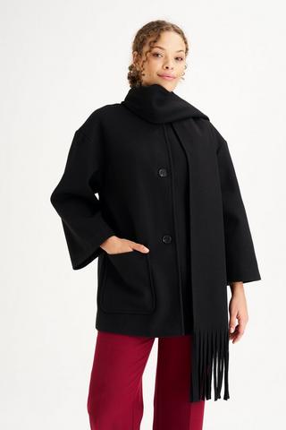 MELTON COAT BLACK
