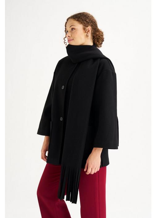 MELTON COAT BLACK - M - Multi | MILADYS
