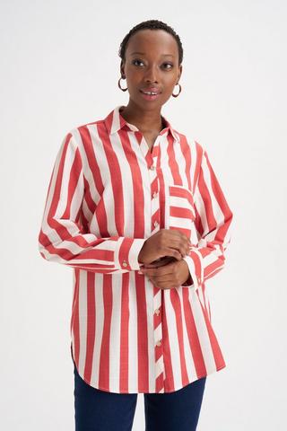 STRIPE SHIRT RED